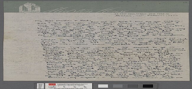 Letter from New York