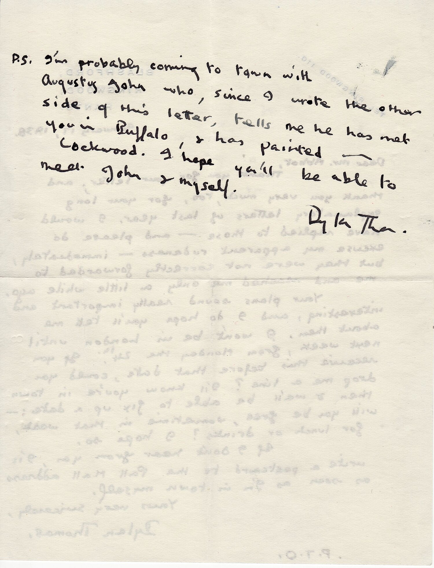 Letter from Dylan Thomas to C.D. Abbott, 17 January 1938.