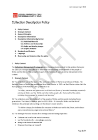 Collection Description Policy