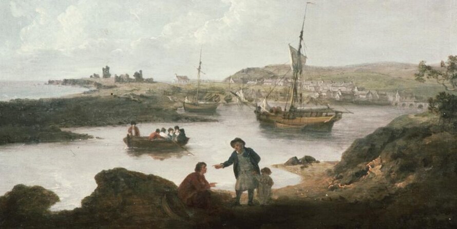 Painting of Aberystwyth harbour