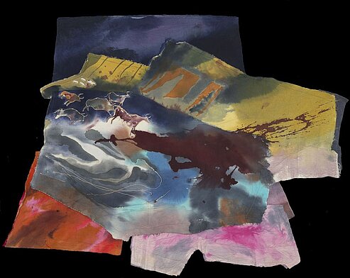 'Llyn-y-Fan', 1985, (Lliwiau ar Calico/Colours on Calico)