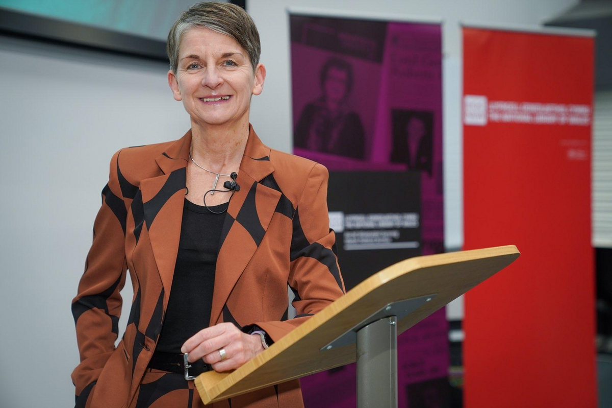 Professor Laura McAllister giving lecture