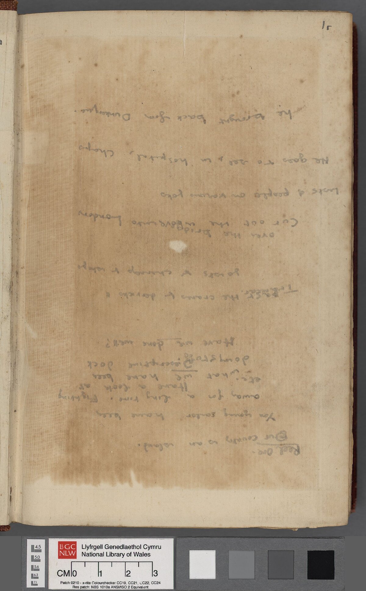 Draft of part of the script for the wartime propaganda film, 'Our Country'.