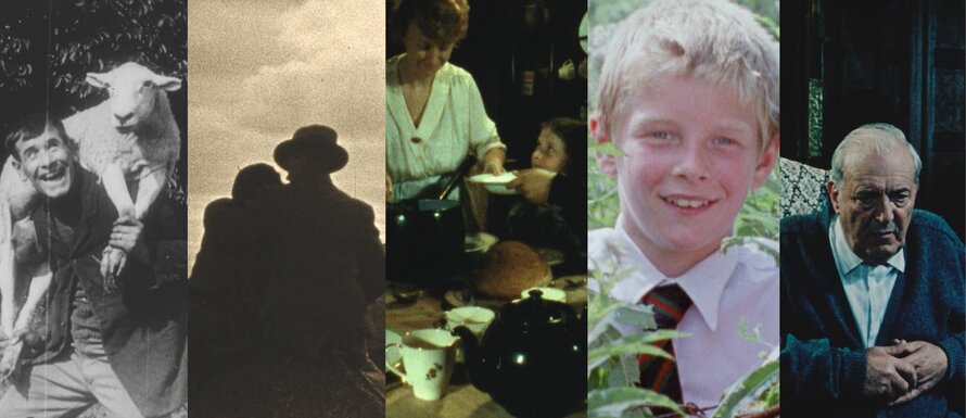 A compilation of still images from the films mentioned in the associated article - The Sheep Stealer, Y Chwarelwr, Mam, Blue Kenny and Oed yr Addewid.