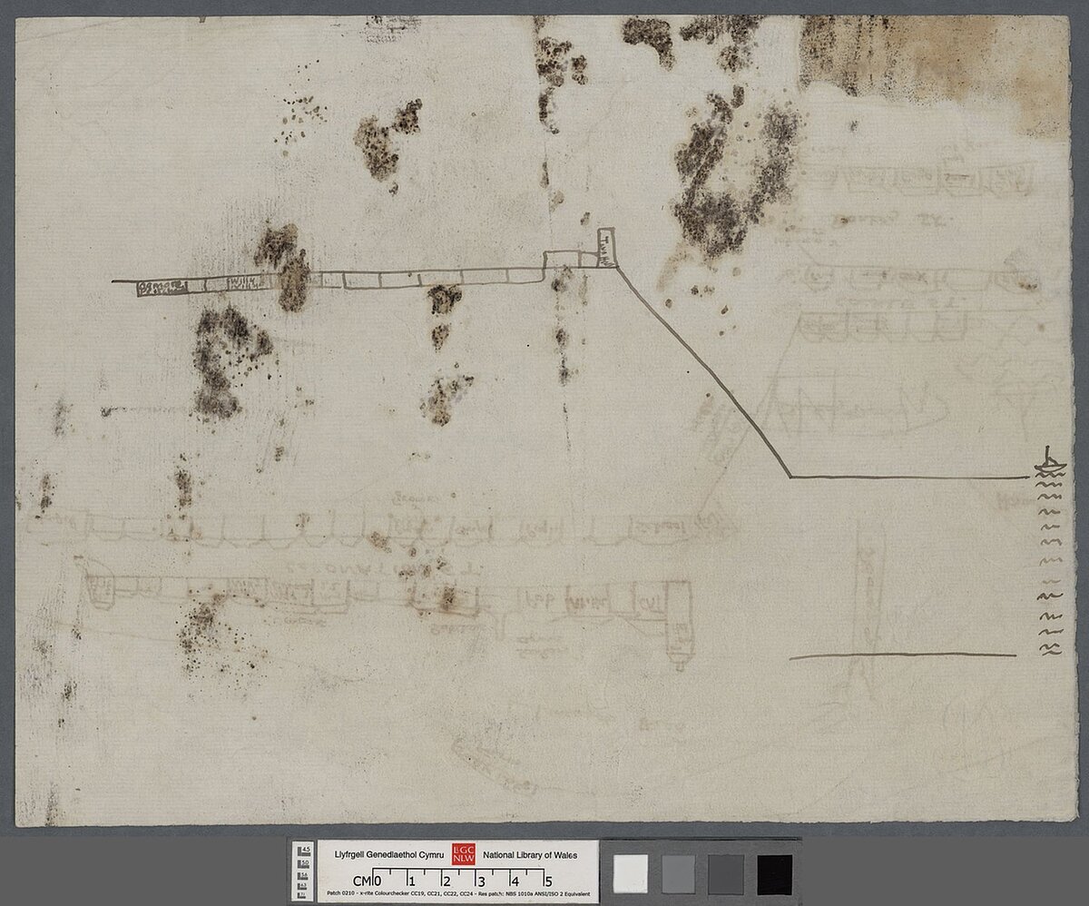 Part two to a sketch map of the fictional village, Llareggub, drawn by Dylan Thomas whilst composing his play for voices Under Milk Wood.