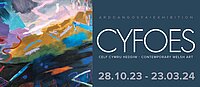 Cyfoes: Contemporary Welsh Art exhibition banner