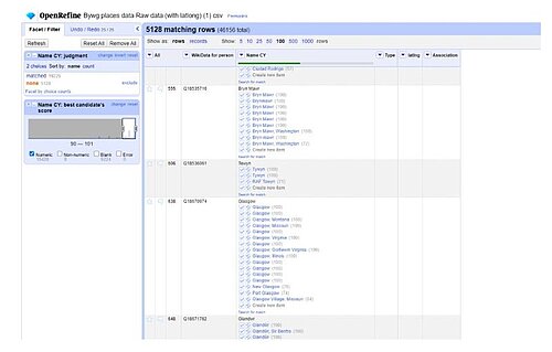 Reconciling the data to Wikidata using OpenRefine