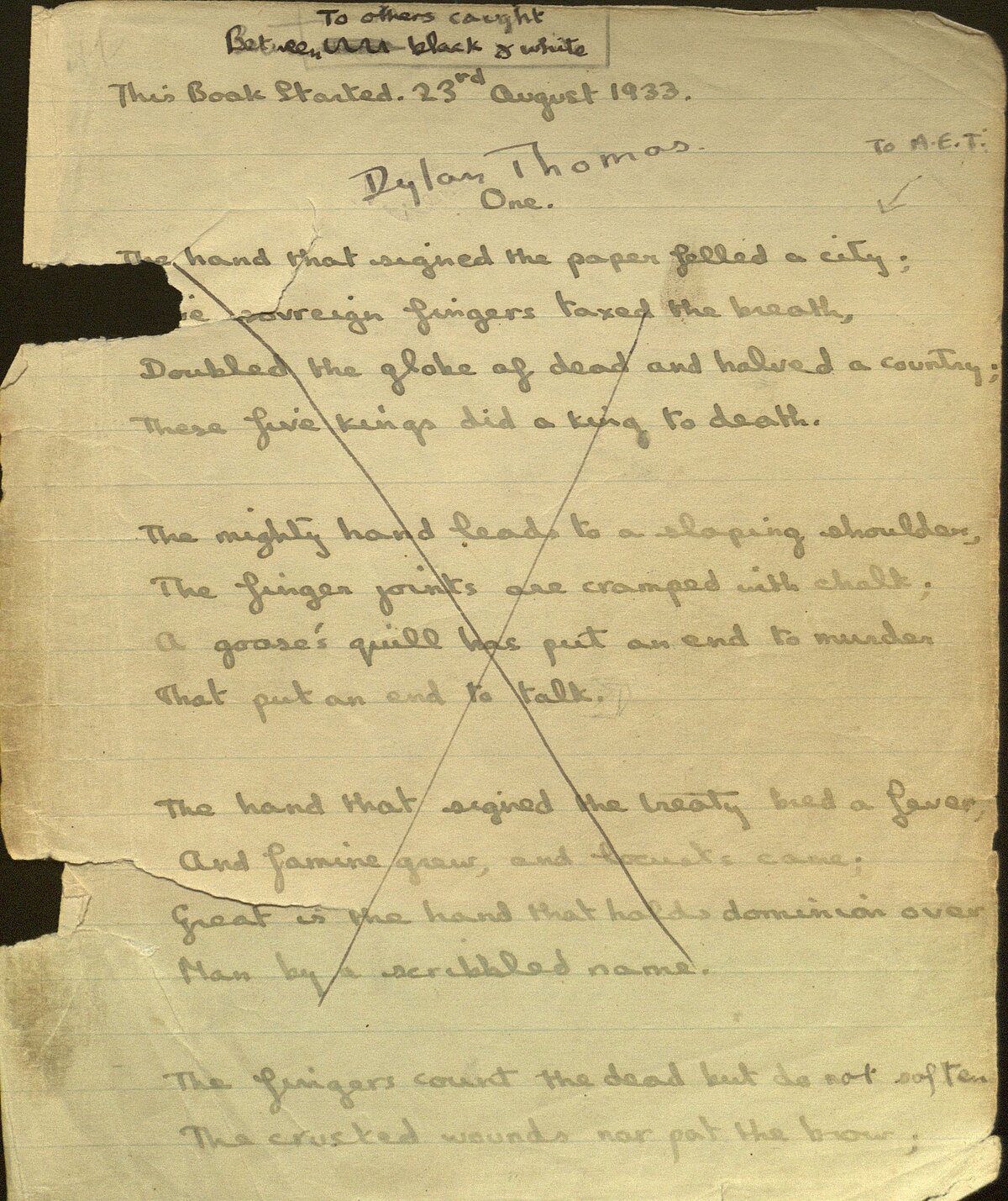 First page of the 1934 Notebook.