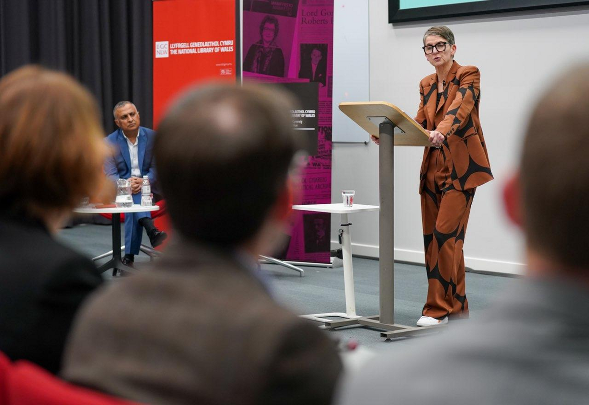 Professor Laura McAllister giving her lecture
