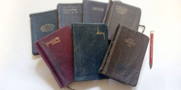 A selection of small diaries owned and used by Alfred Janes, 1944-1955