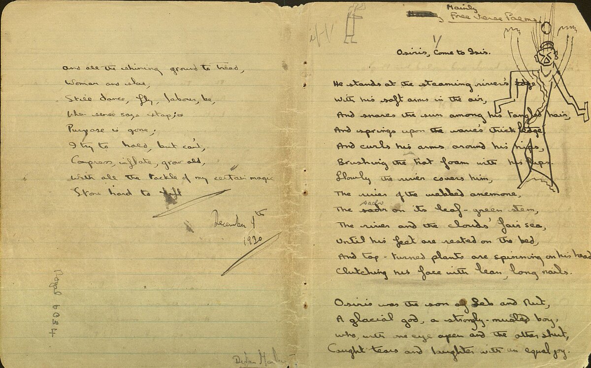 The first and last page of the 1930 Notebook.