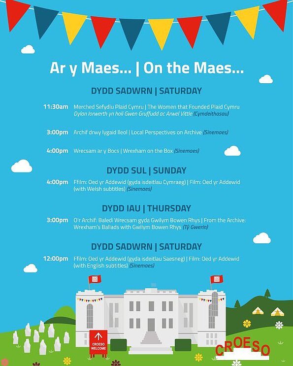 The National Library of Wales on the Eisteddfod Genedlaethol maes graphic 