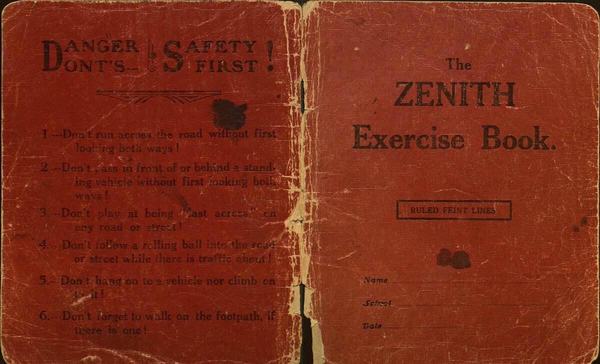 The front cover of the Red Prose Notebook.