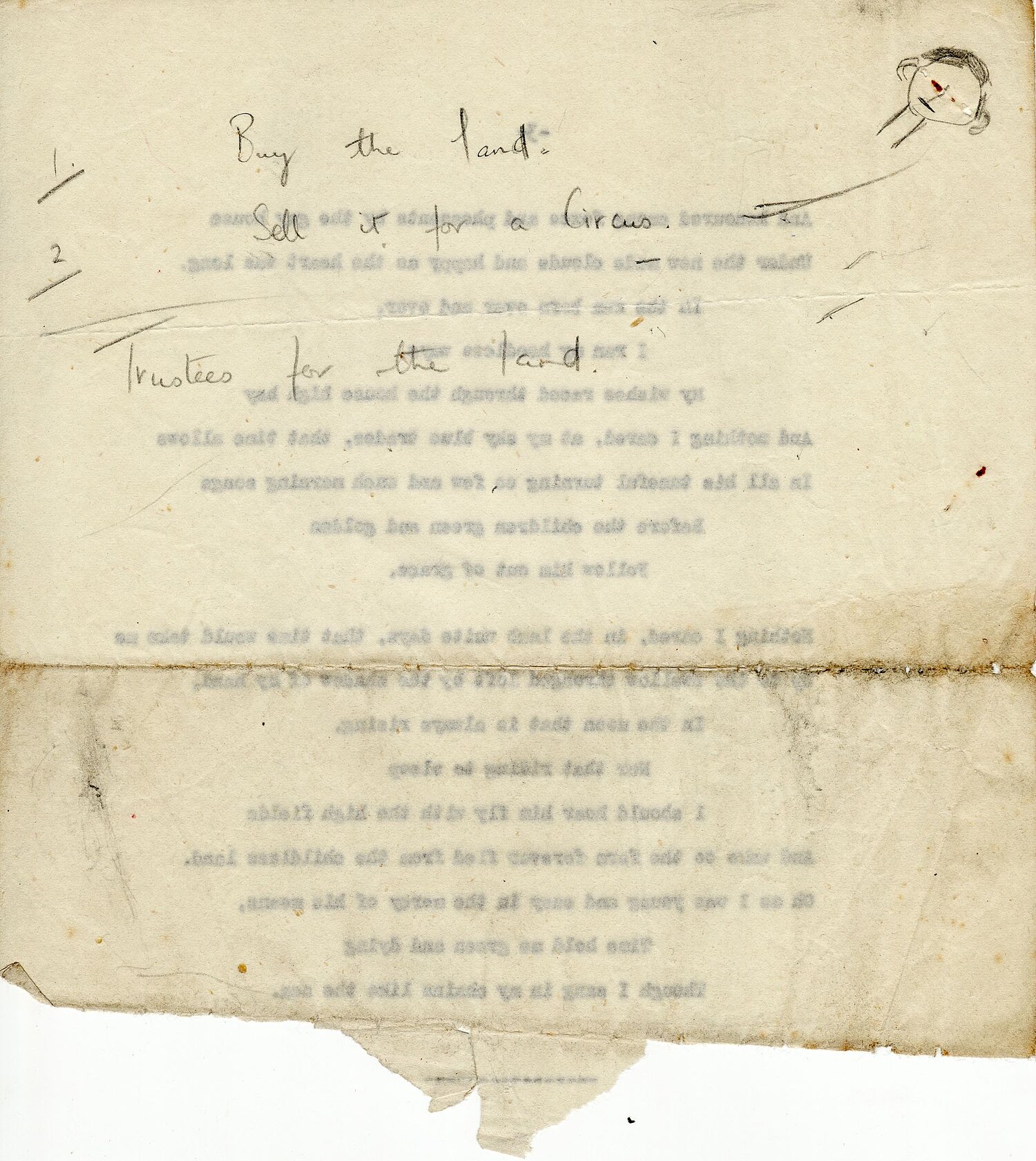 Typescript of 'Fern Hill'.