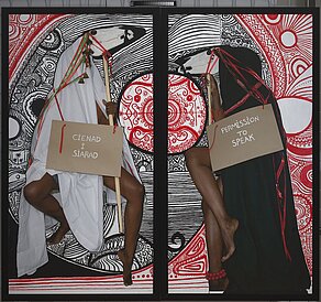 Image by Adéọlá Dewis, Y Fari Lwyd 