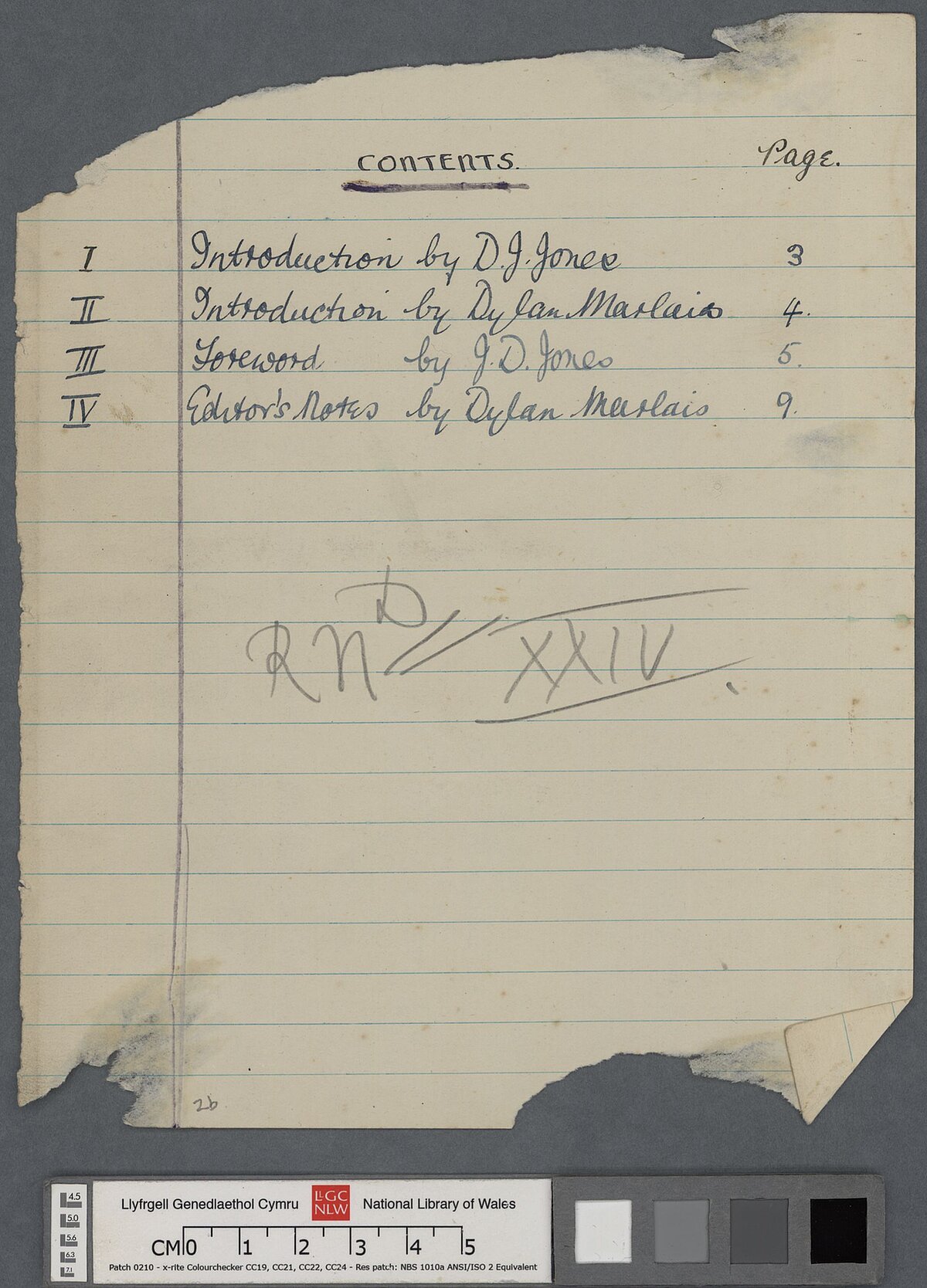 Page of a manuscript of the first and only issue of 'The Era: a literary journal issued six times a year', created jointly by Dylan and Daniel Jones.