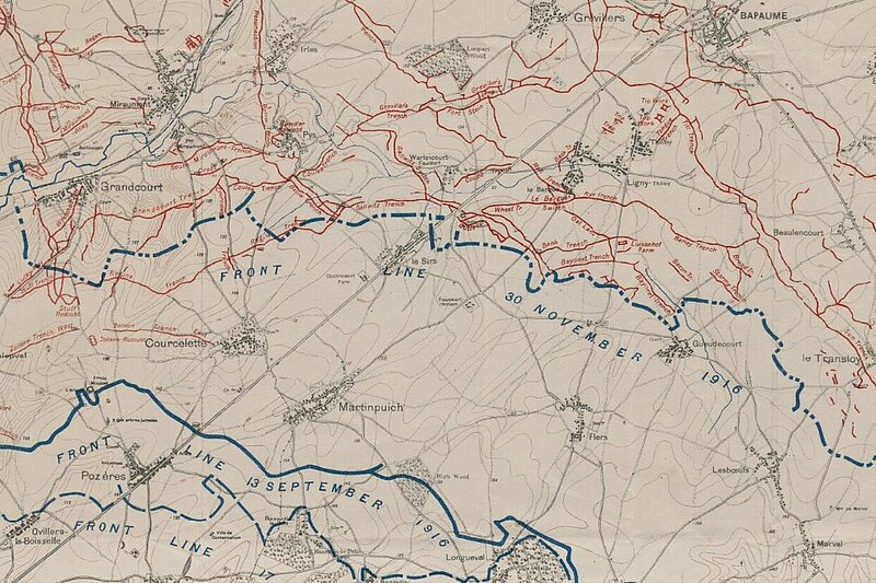 Detail from a historical military map