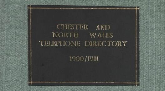 Cover of the Chester and North Wales telephone phone directory 1900/1901