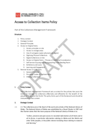 Access to Collections Items Policy (2026)