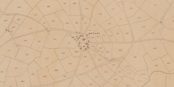 Section of the Mathry tithe map