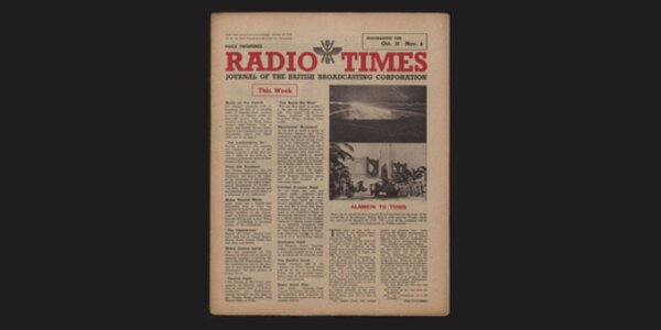 A scan of a the front page of the Radio Times, Oct. 29 1943. Featured on the page is a listing for the Cairo Eisteddfod which is referenced in this blog post.