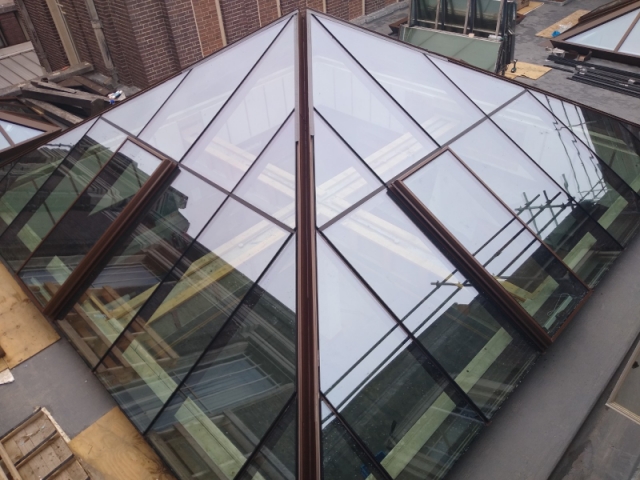 Outside view of the new roof on the RCAHMW Reading Room npc