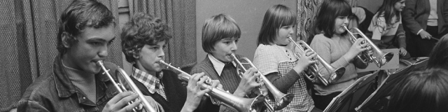 Trefor Brass Band, by Geoff Charles