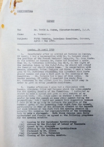 Copy of the Caracas Report, 1955 h