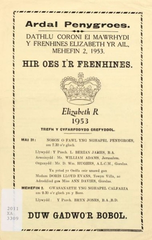 Coronation services in Penygroes, Carmarthenshire. h
