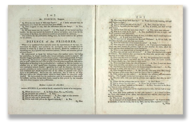 Examples of pages from the pamphlet which mention the case for the defence of Renwick Williams in his trial 