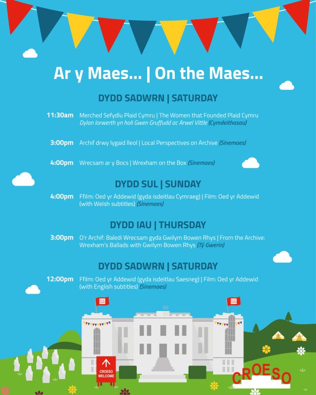 The National Library of Wales on the Eisteddfod Genedlaethol maes graphic 