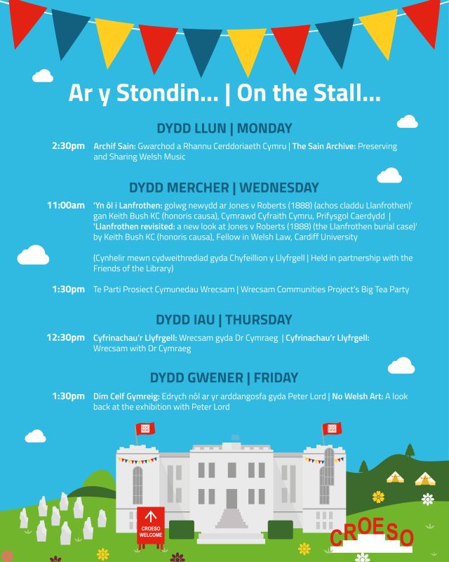 The National Library of Wales stand at the National Eisteddfod graphic