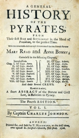 Title page of "A General History of the Pyrates" cc