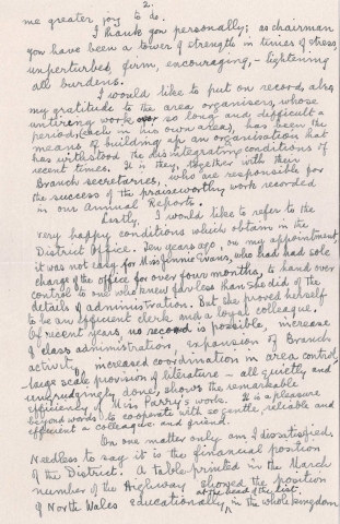 Mary Silyn Roberts' letter, page 2. (ha)