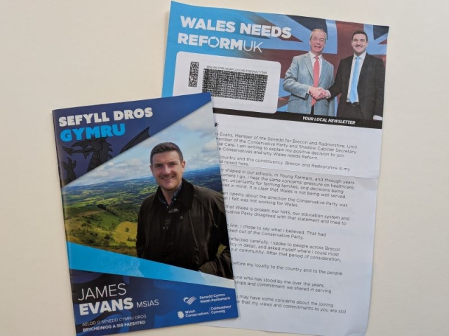 Election communication for the Welsh Conservatives and Reform UK, Brycheiniog a Sir Faesyfed, 2026 h
