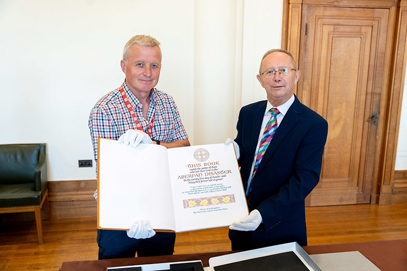 Dilwyn Williams with David Davies JP