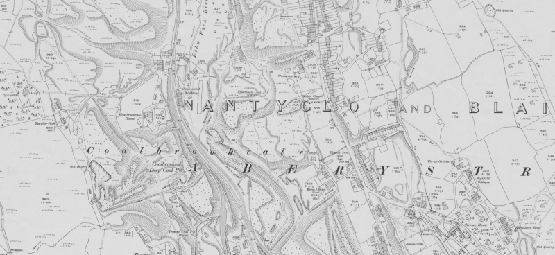 detail of OS 25" map of Monmouthshire showing Coalbrookvale Deep Coal Pit