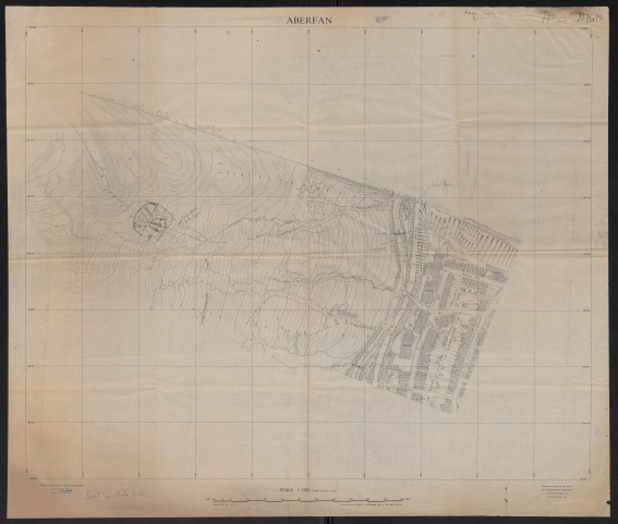 Aberfan Drawing by Office of Hunting Surveys Ltd. cc-no