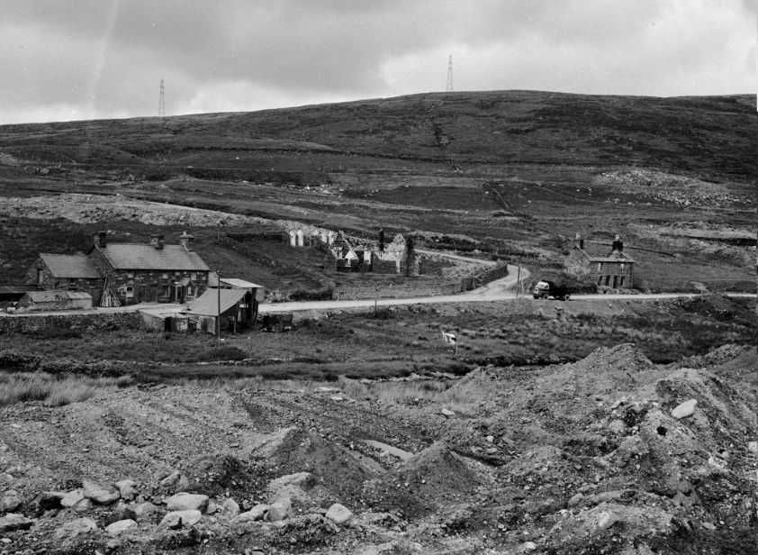 Photograph of the ruins of Capel Celyn village by Geoff Charles