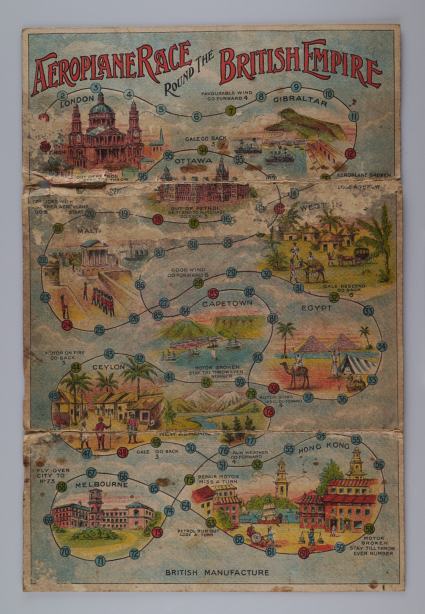 1910 Aeroplane Race Round The British Empire by Roberts Brothers (Glevum), Gloucester, England.